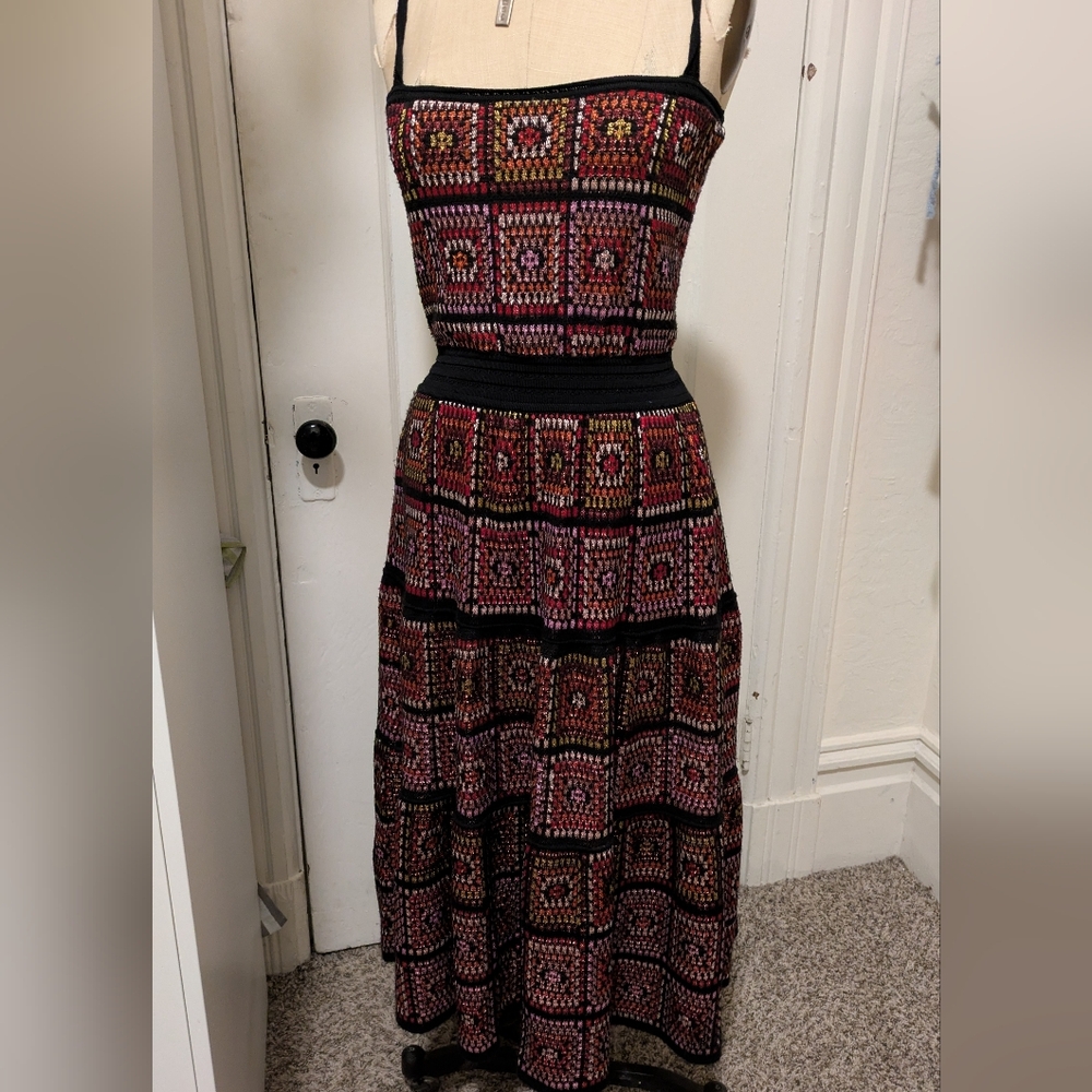 Cecilia Prado Crochet Midi Dress Anthropologie NWT Medium Knitted